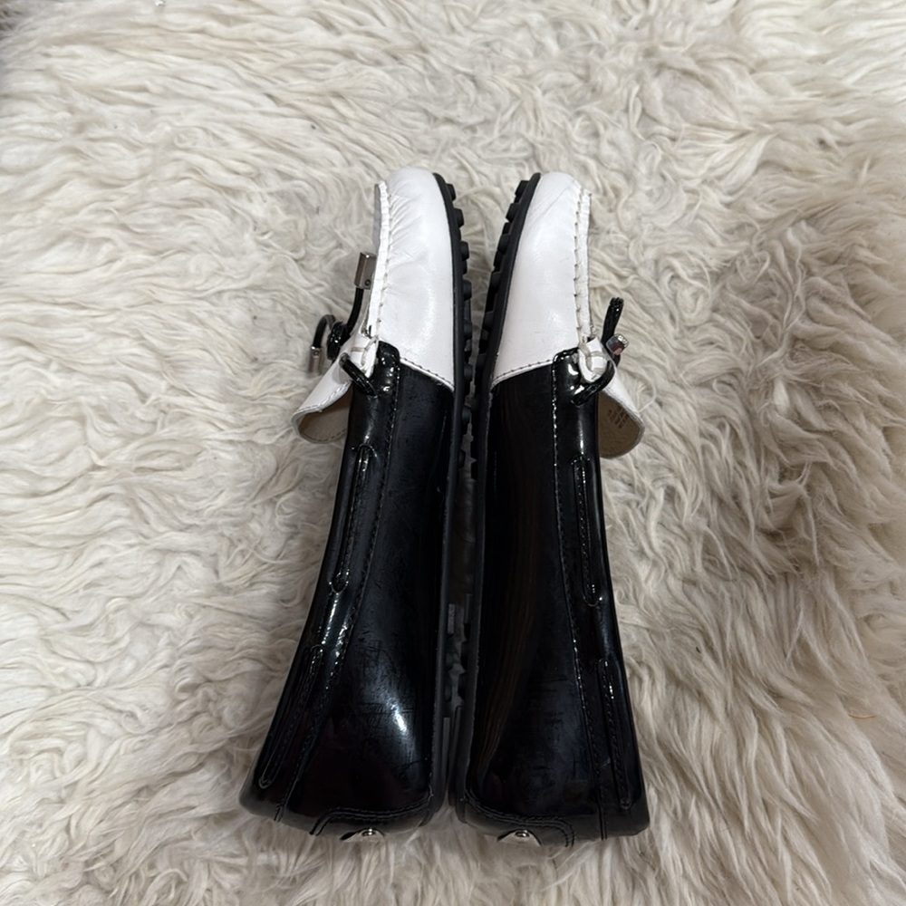 Michael Kors Black/White Sutton Leather Moccasins‎ Women’s Size 6.5M - Picture 3 of 10